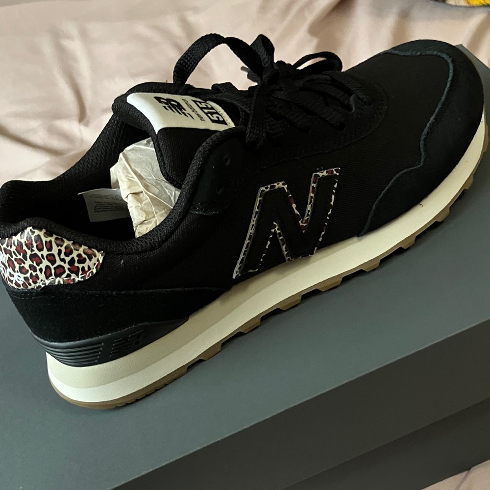 New Balance Women's Black and Leopard Sneakers